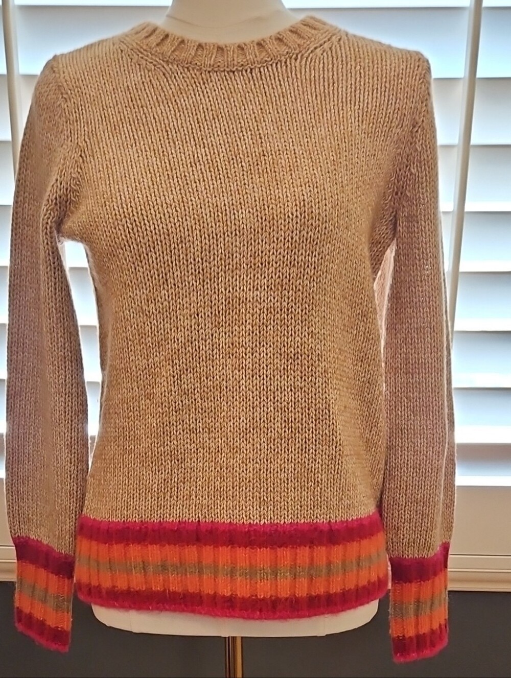 GAP Chunky Knit Alpaca Wool Blend Blouson Sweater Preppy. Size Small